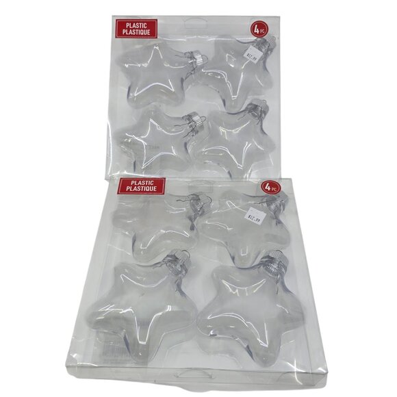 Make Market Other - Make Market Clear Fillable DIY Star-shaped Christmas Ornaments 8 pcs NEW